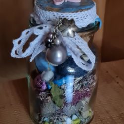 Glücksglas - Wunschglas-Glas mit Korken-Geschenk-Mitbringsel-Wichtel – Bild 2