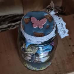 Glücksglas - Wunschglas-Glas mit Korken-Geschenk-Mitbringsel-Wichtel – Bild 3