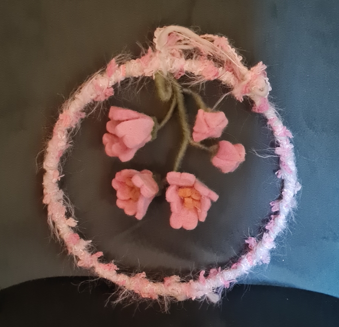 1Filzblume Kranz Wolle