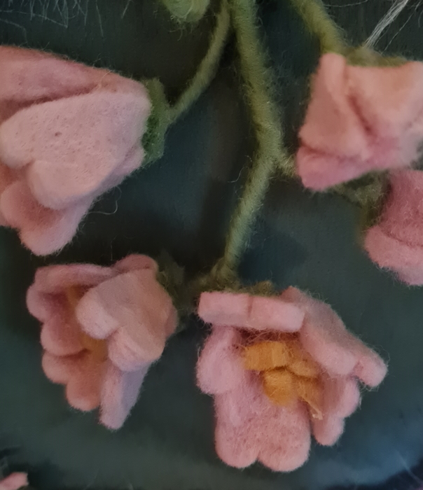 1 Filzblume Kranz Wolle