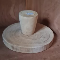Holz-Teller mit Fuß - Natur – Bild 2
