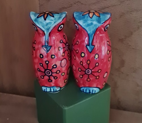 Gewürz-Eulen aus Keramik