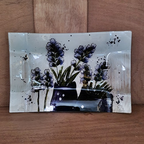 Glasplatte Lavendel