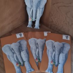 3D Karte, Elefant mit Blumenstrauß