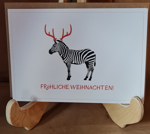 Zebra-Weihnachtskarte