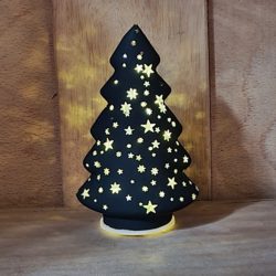 LED-Baum aus Glas schwarz
