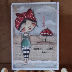 Postkarte Merry Maid