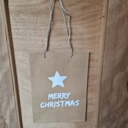 Weihnachts-Tasche aus Papier Natur
